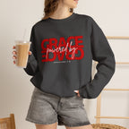 Crewneck Sweatshirt — "Grace Powered By God" Christian Faith Pullover (Ephesians 2:8)