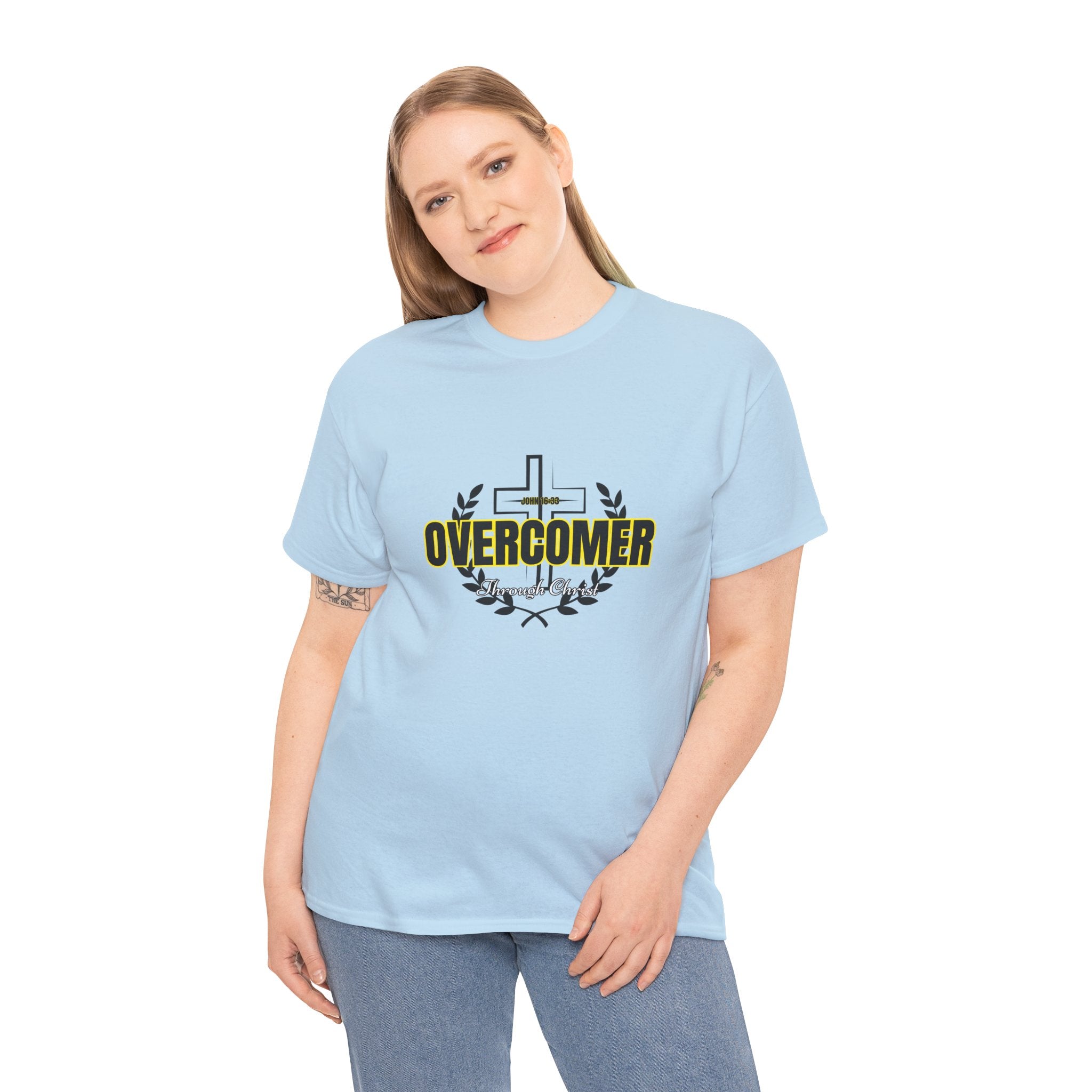 Overcomer Cross T-Shirt — Inspirational Christian Faith Tee