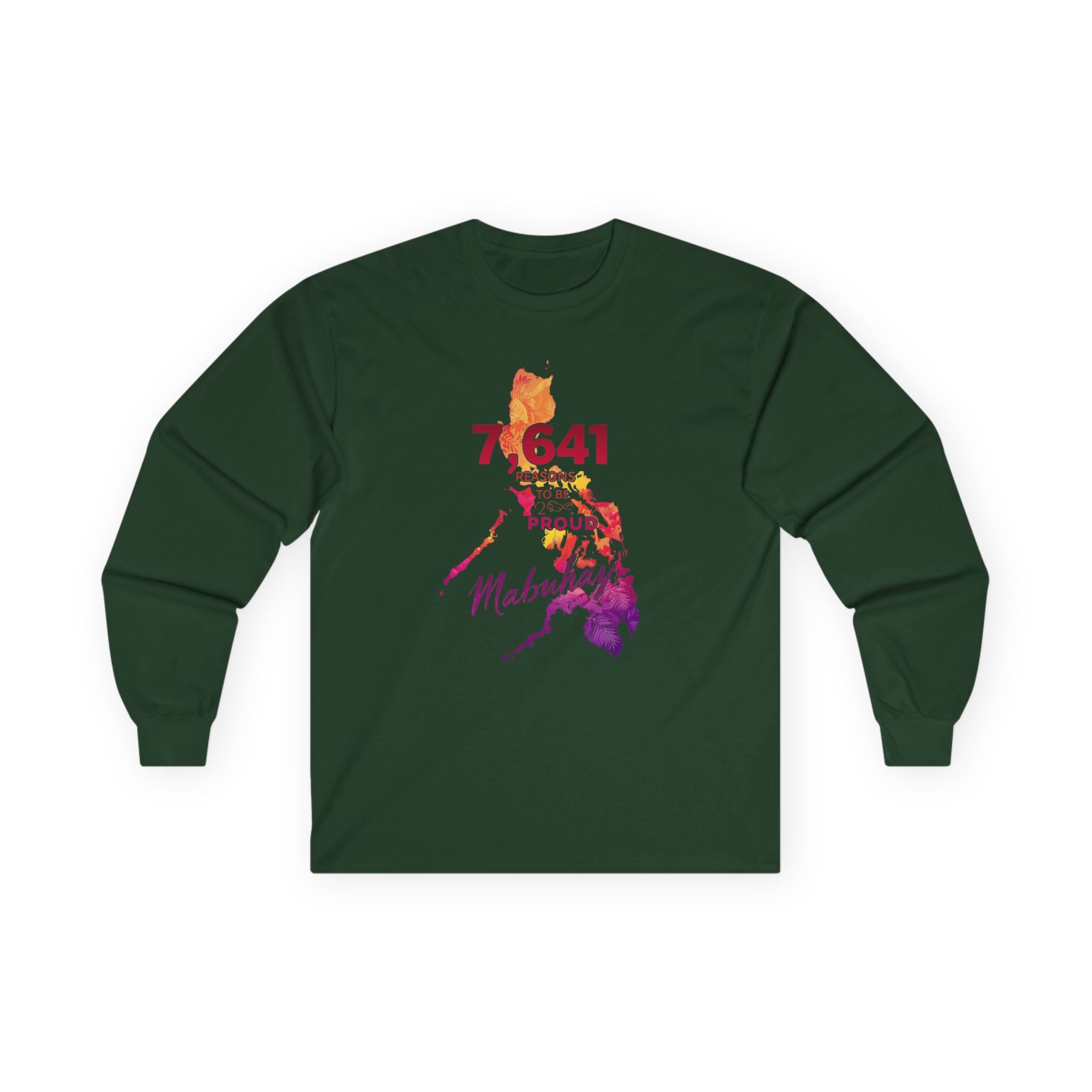 Philippines Map '7,641 Proudly Pinoy' Long Sleeve Tee