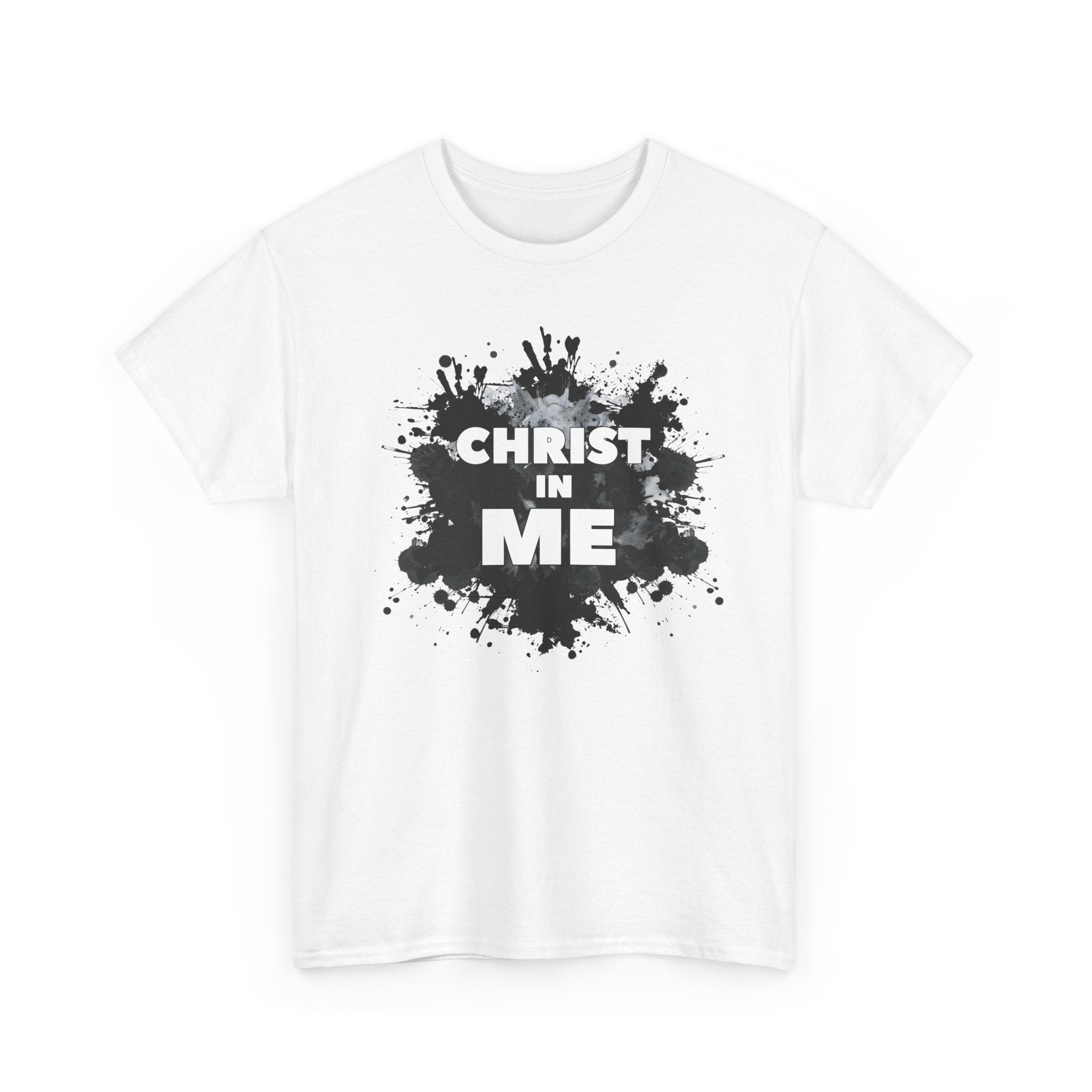 Christian 'Christ in Me' Graphic Tee — Faith-Based Splash Design