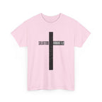 Christian Cross T-Shirt — "Salvation Romans 5:8" Faith Tee