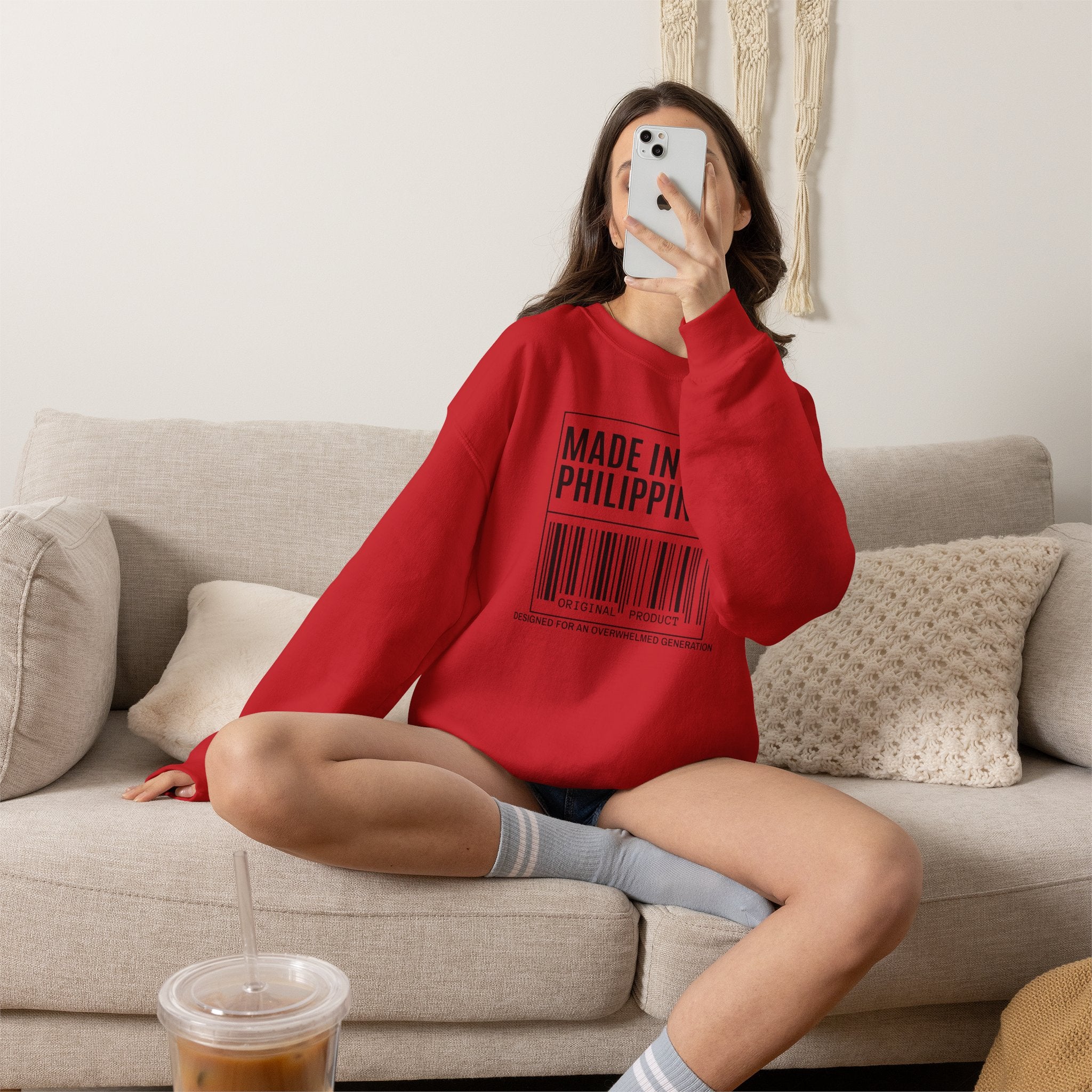 Made in the Philippines Sweatshirt — Barcode Pride Crewneck