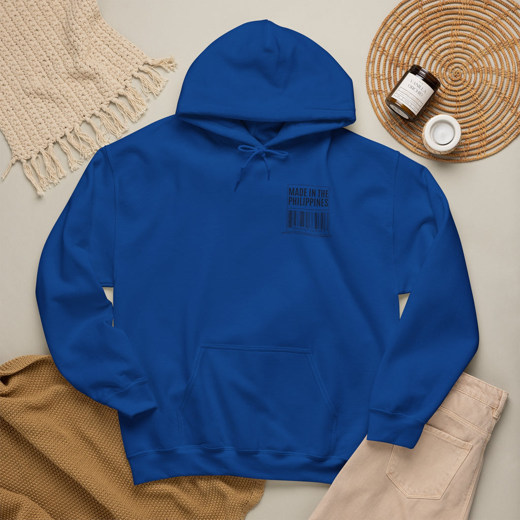 Made in the Philippines Hoodie — Barcode Graphic Back Print