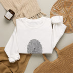 Christian Crewneck Sweatshirt "Heavenly Crafted" Fingerprint Pullover, Psalm 139 Identity Apparel, Unique Faith Graphic Sweatshirt