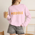 Christian Crewneck Sweatshirt "Possible" Pullover, Mark 10:27 Scripture Apparel, All Things Are Possible Faith Graphic Sweatshirt