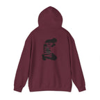 Minimal 'Pray More, Panic Less' Hoodie — Monochrome Graphic Back Print