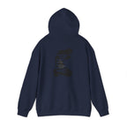 Minimal 'Pray More, Panic Less' Hoodie — Monochrome Graphic Back Print