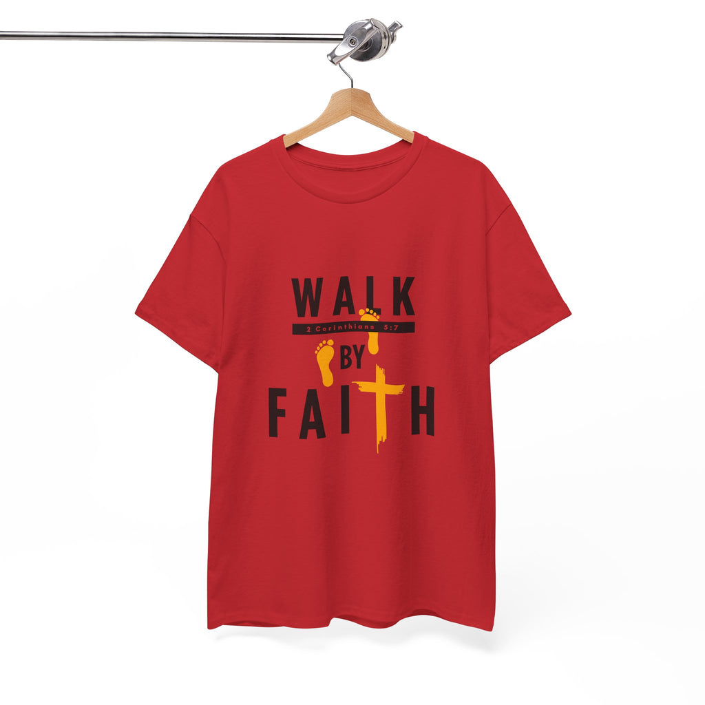 By Faith T-Shirt — Christian Walk By Faith Cross Tee