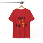 By Faith T-Shirt — Christian Walk By Faith Cross Tee