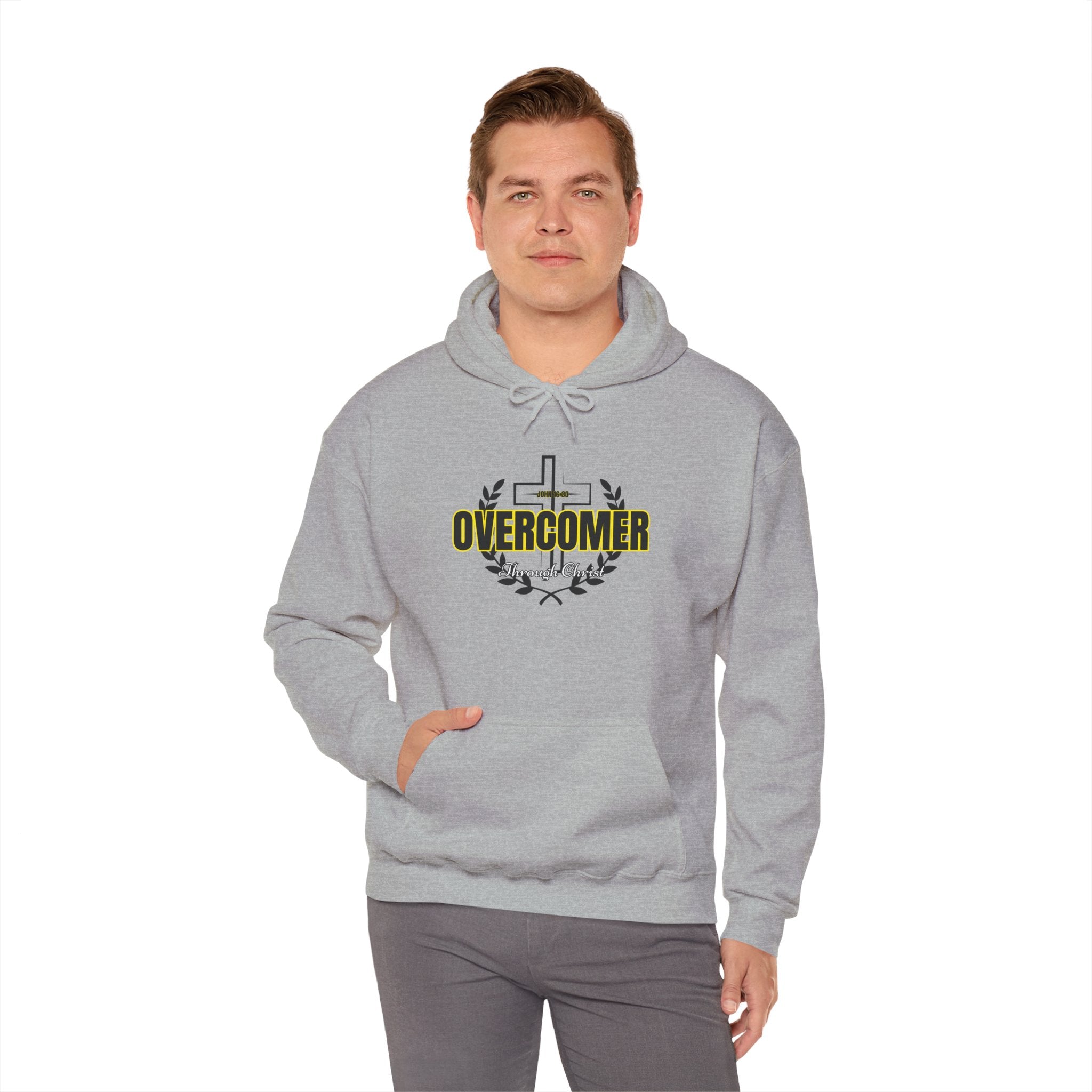 Overcomer Cross Hoodie – Faith-Based Christian Pullover