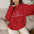 Christian Hoodie with Light of the World and Cross Design – Faith Comfort Sweatshirt