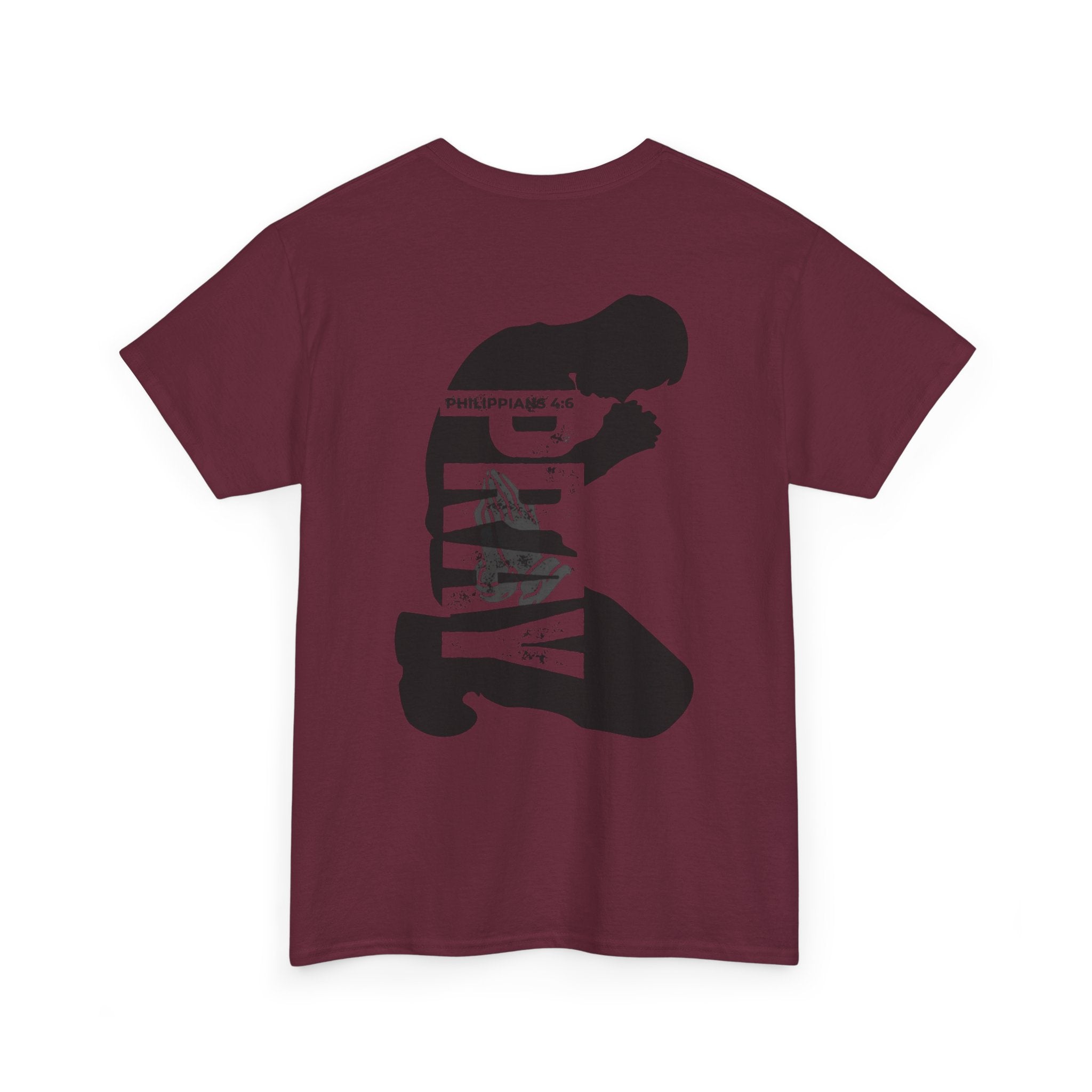 Pray More Tee — "Pray More, Panic Less" Christian Graphic T-Shirt