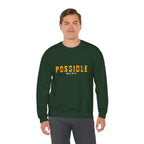 Christian Crewneck Sweatshirt "Possible" Pullover, Mark 10:27 Scripture Apparel, All Things Are Possible Faith Graphic Sweatshirt