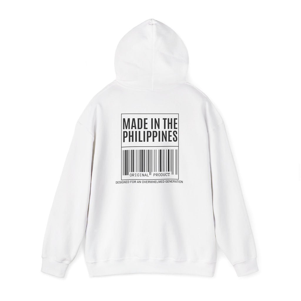 Made in the Philippines Hoodie — Barcode Graphic Back Print