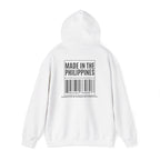 Made in the Philippines Hoodie — Barcode Graphic Back Print