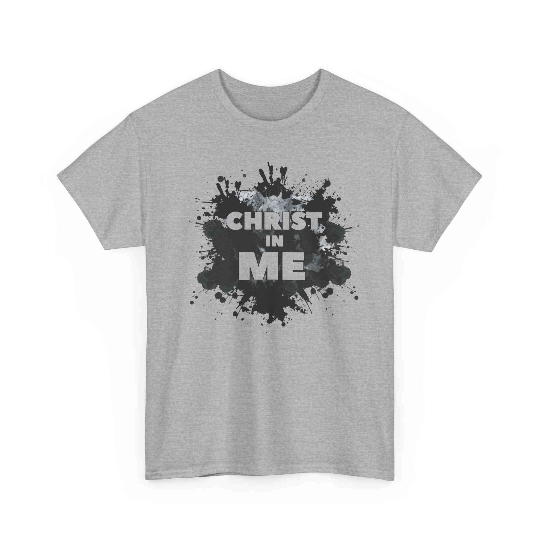 Christian 'Christ in Me' Graphic Tee — Faith-Based Splash Design