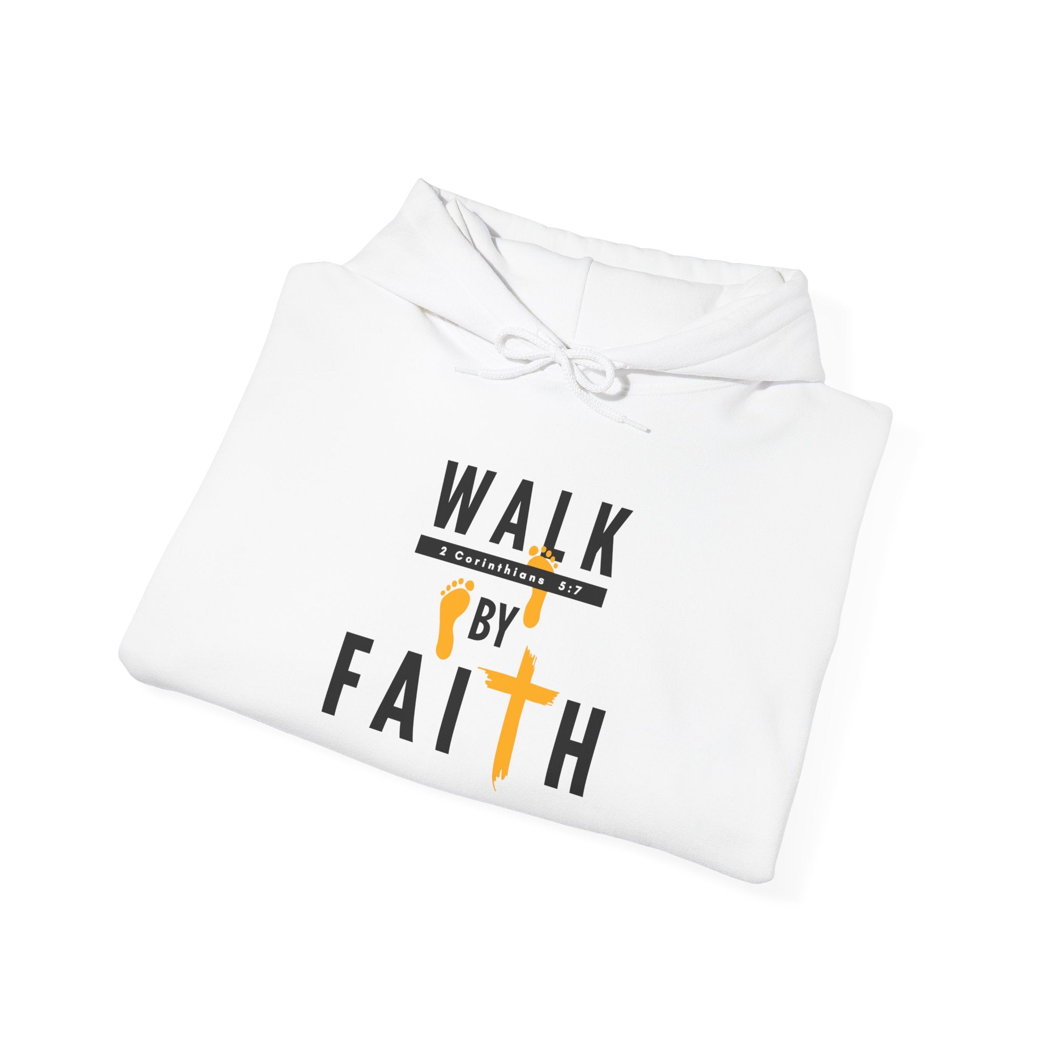 Walk By Faith Hoodie — Christian Inspirational Cross Sweatshirt
