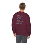 Christian Crewneck Sweatshirt "Offline" Pullover, Go Into Your Room and Pray Back Quote, Faith Streetwear Sweatshirt