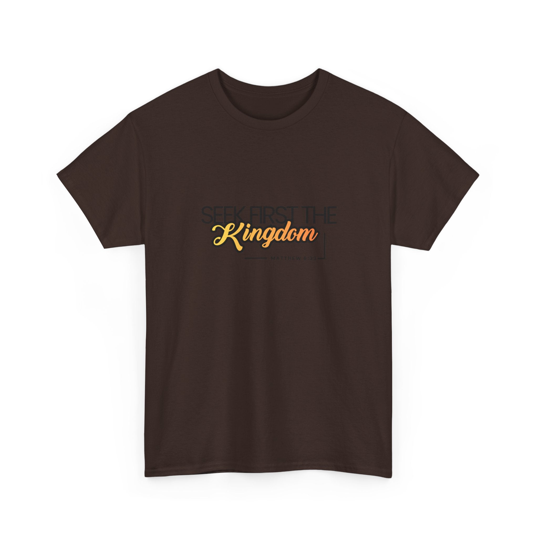 Seek First the Kingdom Tee — Christian Faith Graphic T-Shirt (Matthew 6:33)