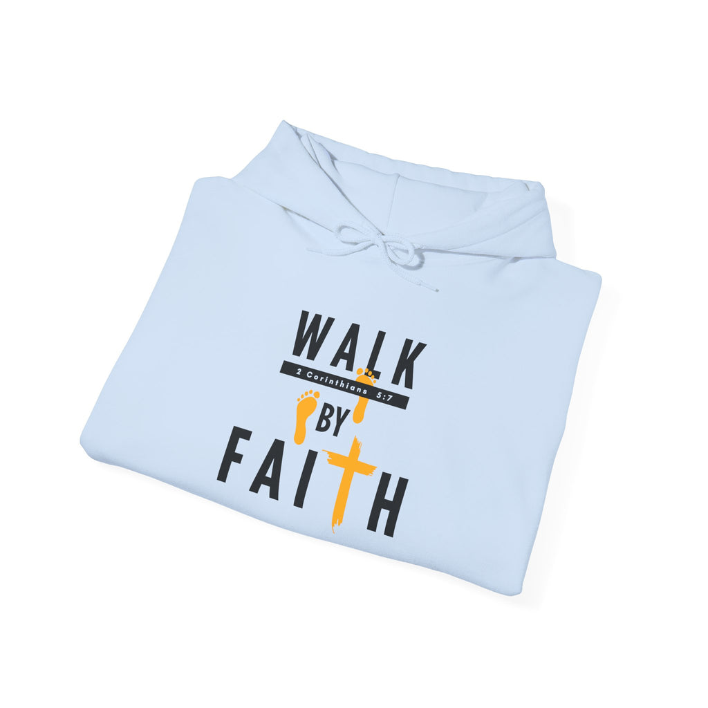 Walk By Faith Hoodie — Christian Inspirational Cross Sweatshirt