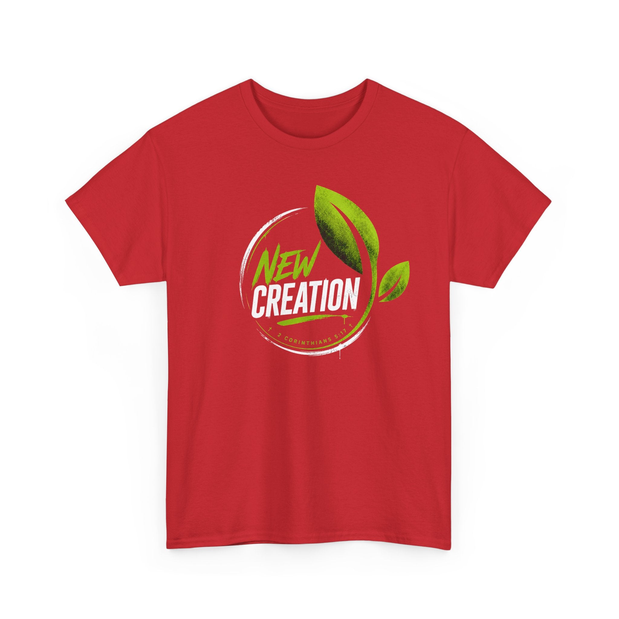 New Creation T-Shirt — Green Leaf Faith Tee