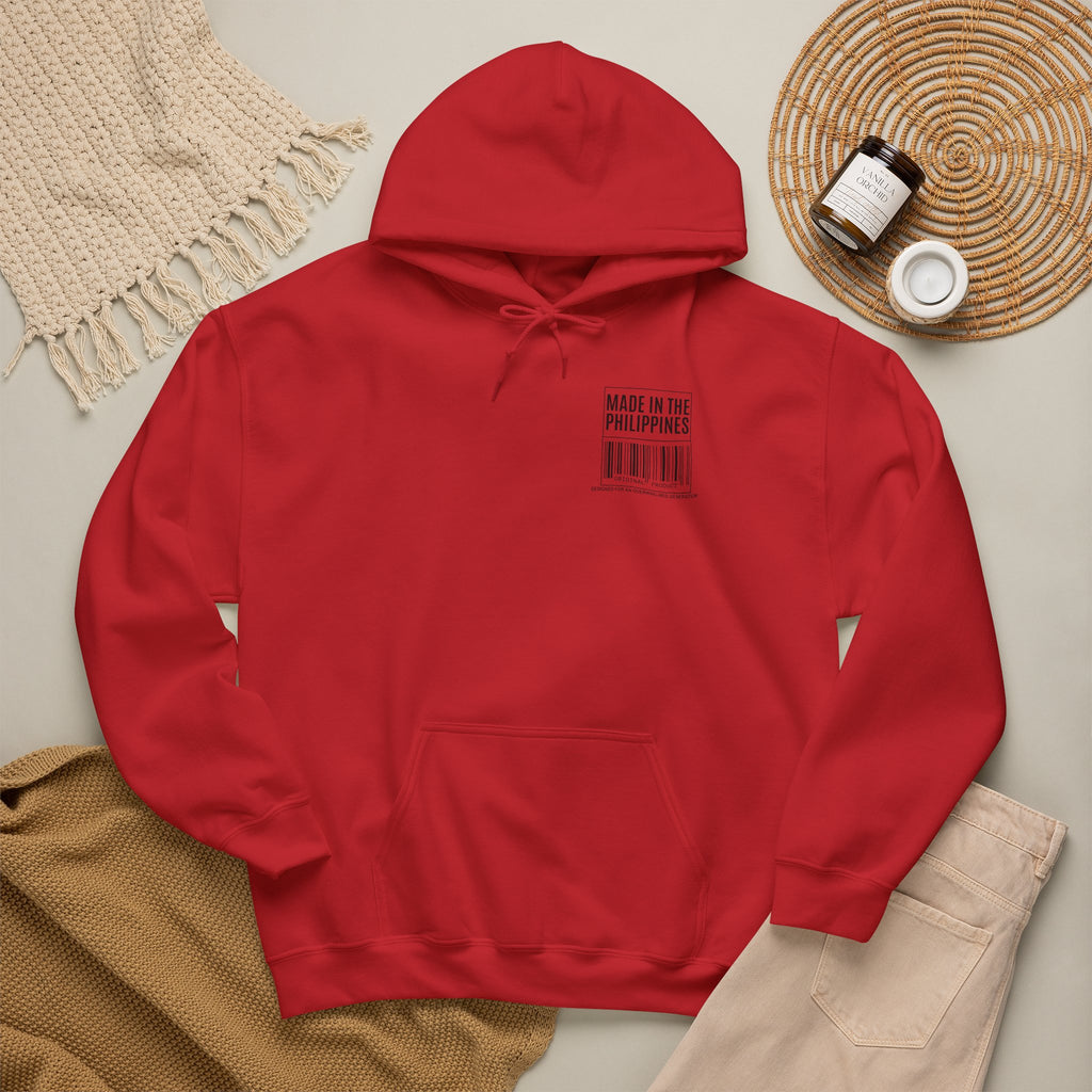 Made in the Philippines Hoodie — Barcode Graphic Back Print