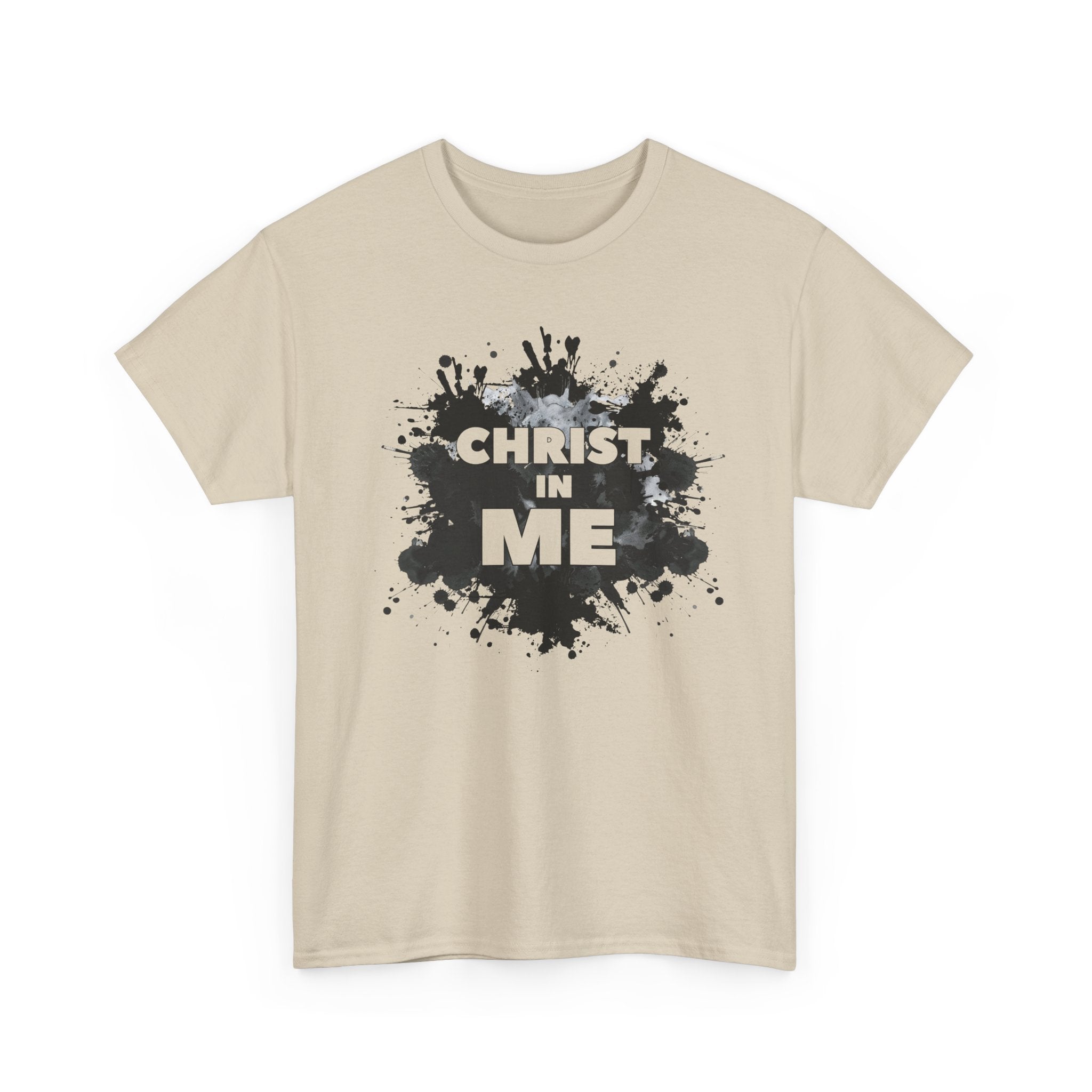 Christian 'Christ in Me' Graphic Tee — Faith-Based Splash Design