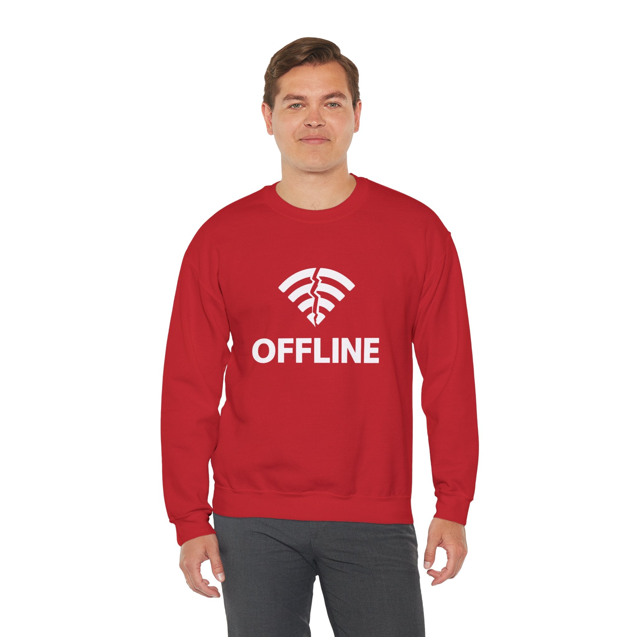 Christian Crewneck Sweatshirt "Offline" Pullover, Go Into Your Room and Pray Back Quote, Faith Streetwear Sweatshirt