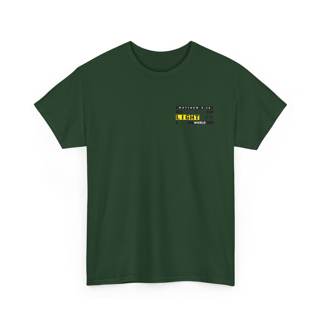 Minimalist "Light of My Life" Tee — Small Chest Script Graphic