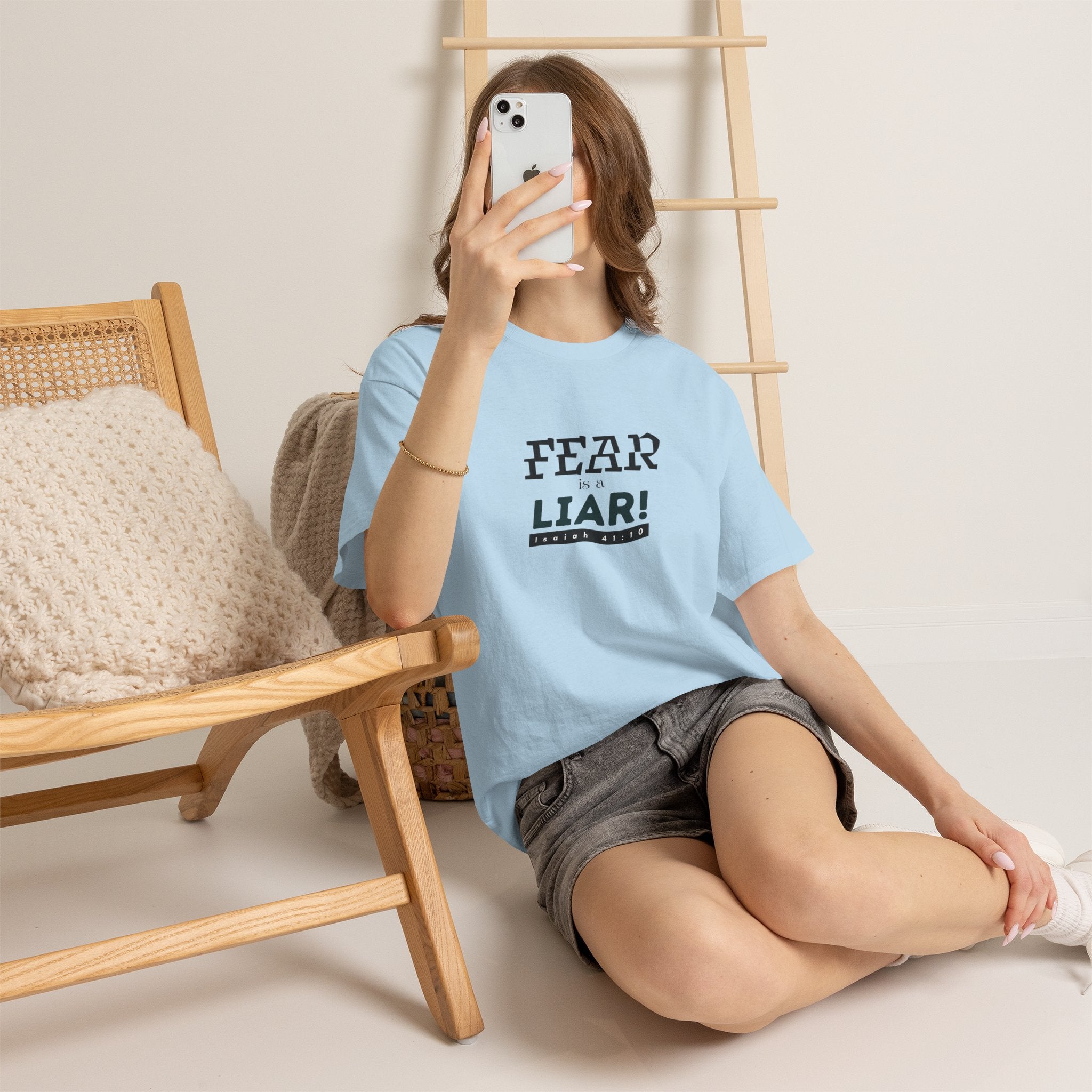 T-Shirt — "Fear Is a Liar!" Graphic Tee | Inspirational Christian Message