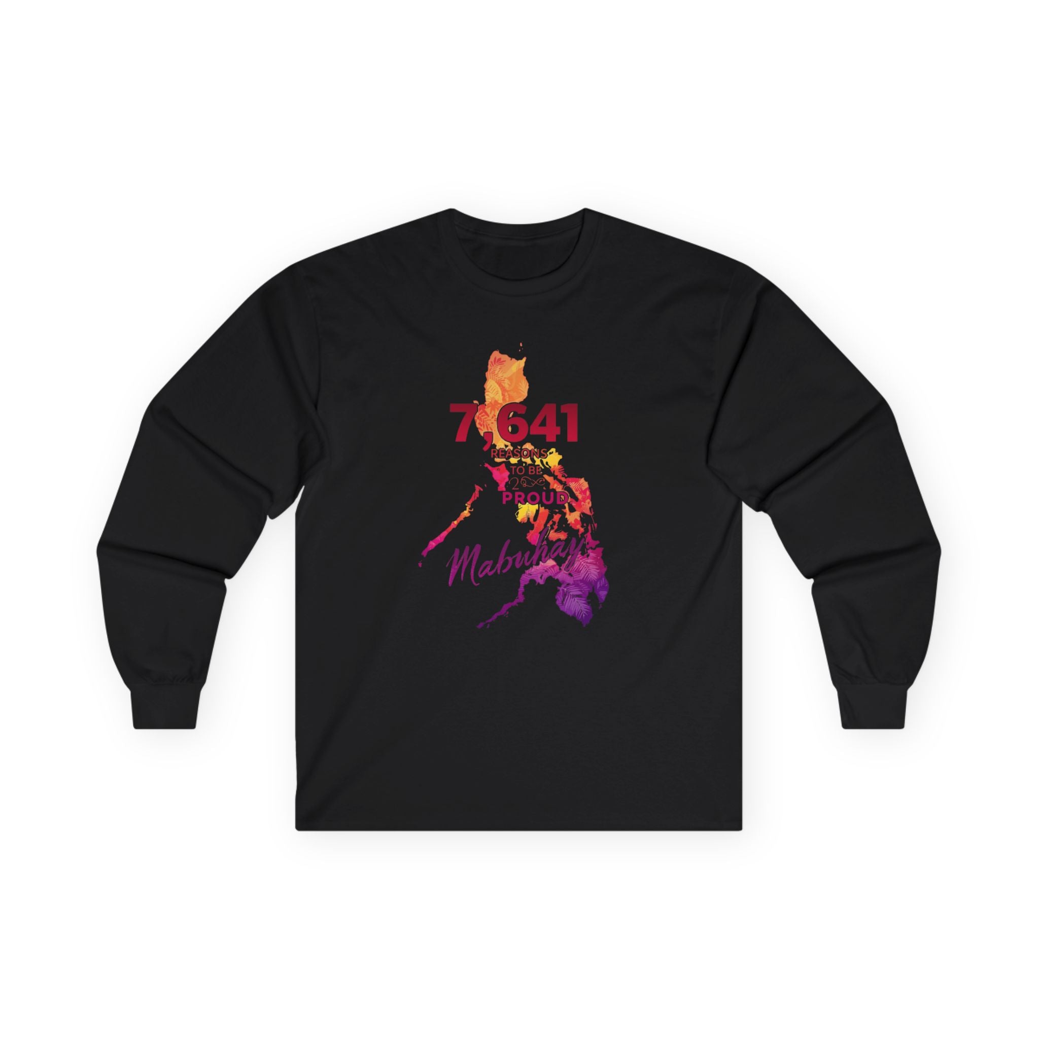 Philippines Map '7,641 Proudly Pinoy' Long Sleeve Tee