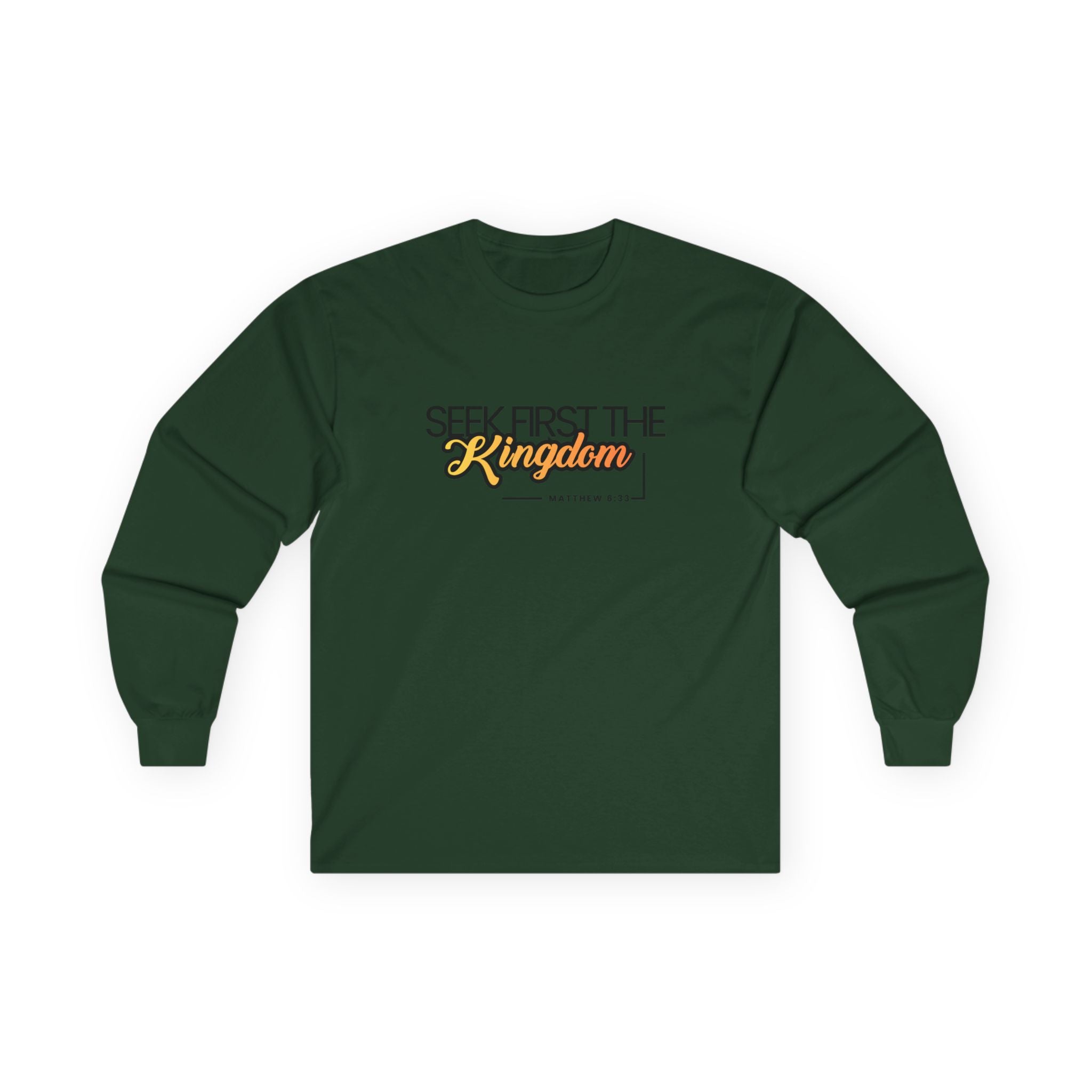 Seek First the Kingdom Long Sleeve Christian Tee