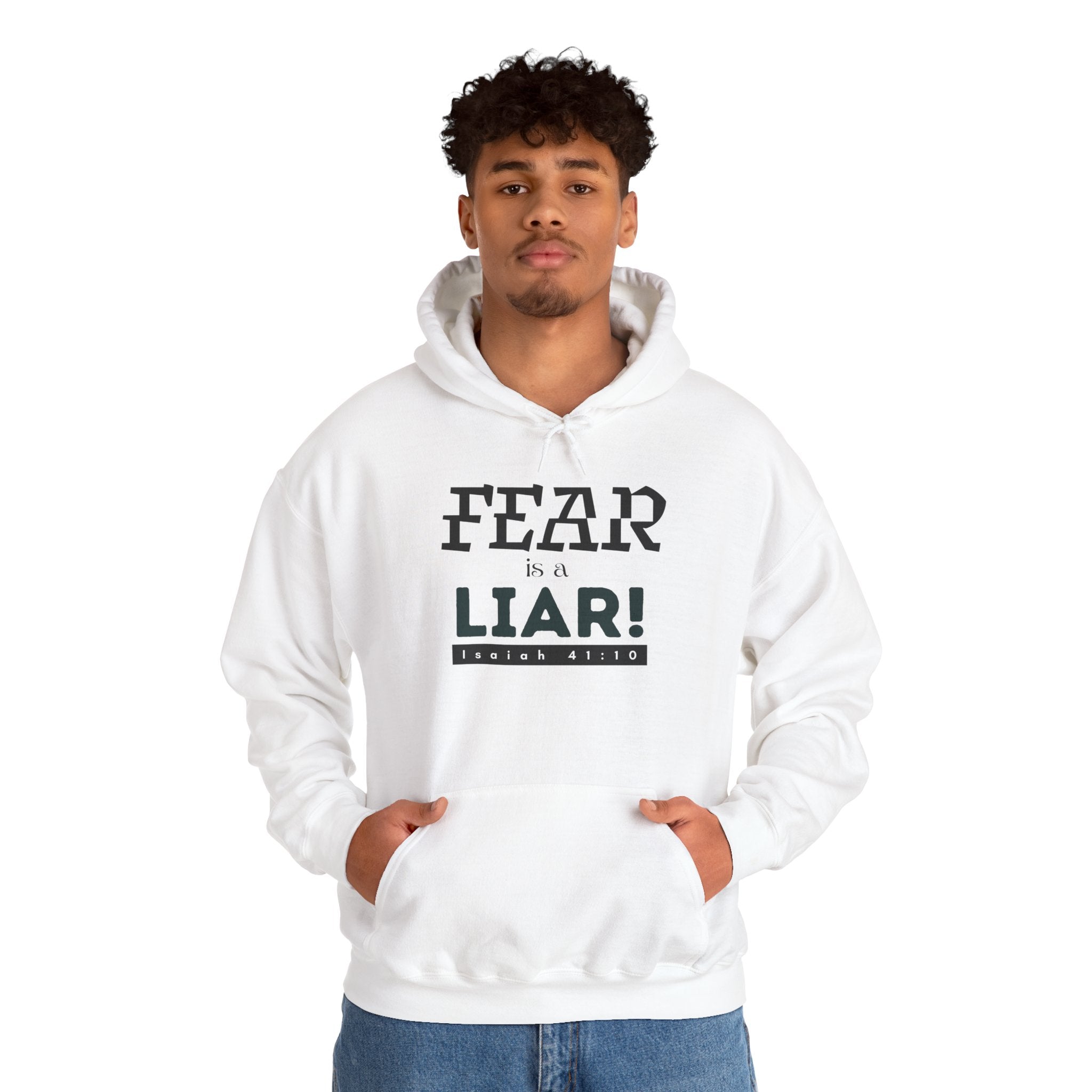 Fear Is a Liar Hoodie — Inspirational Christian Faith Sweatshirt