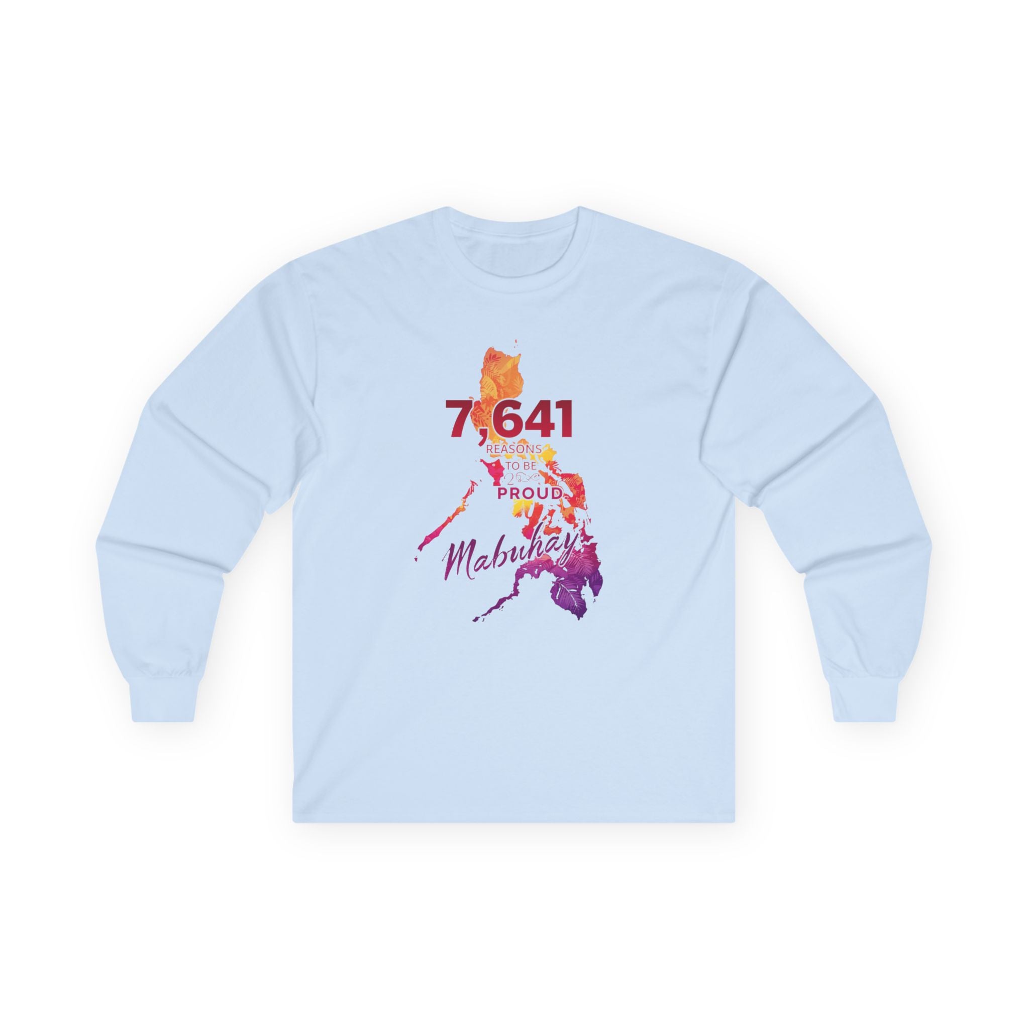 Philippines Map '7,641 Proudly Pinoy' Long Sleeve Tee