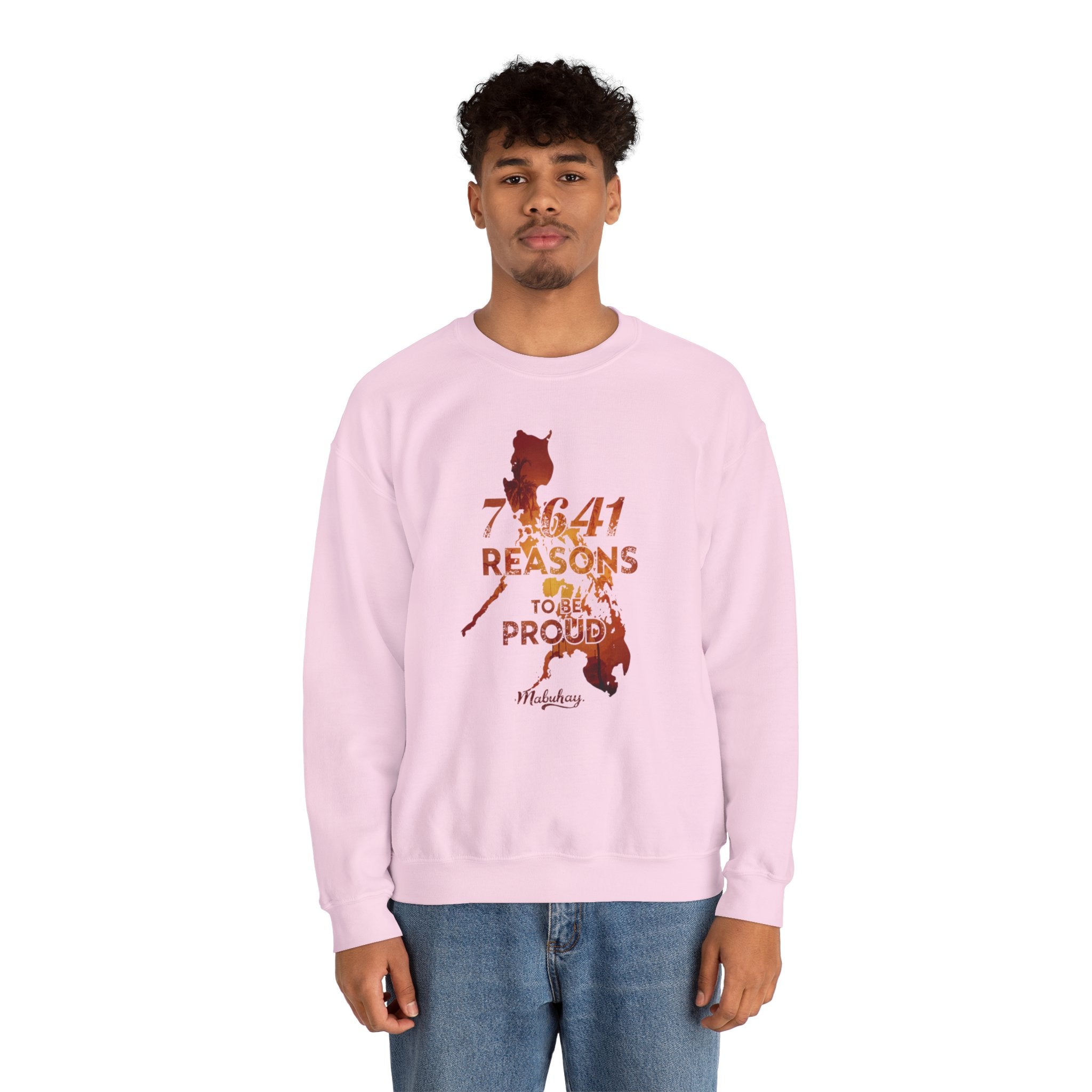 Philippines Map '7,641 Reasons to Be Proud Pinoy' Crewneck Sweatshirt