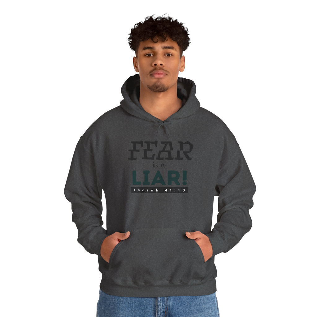 Fear Is a Liar Hoodie — Inspirational Christian Faith Sweatshirt