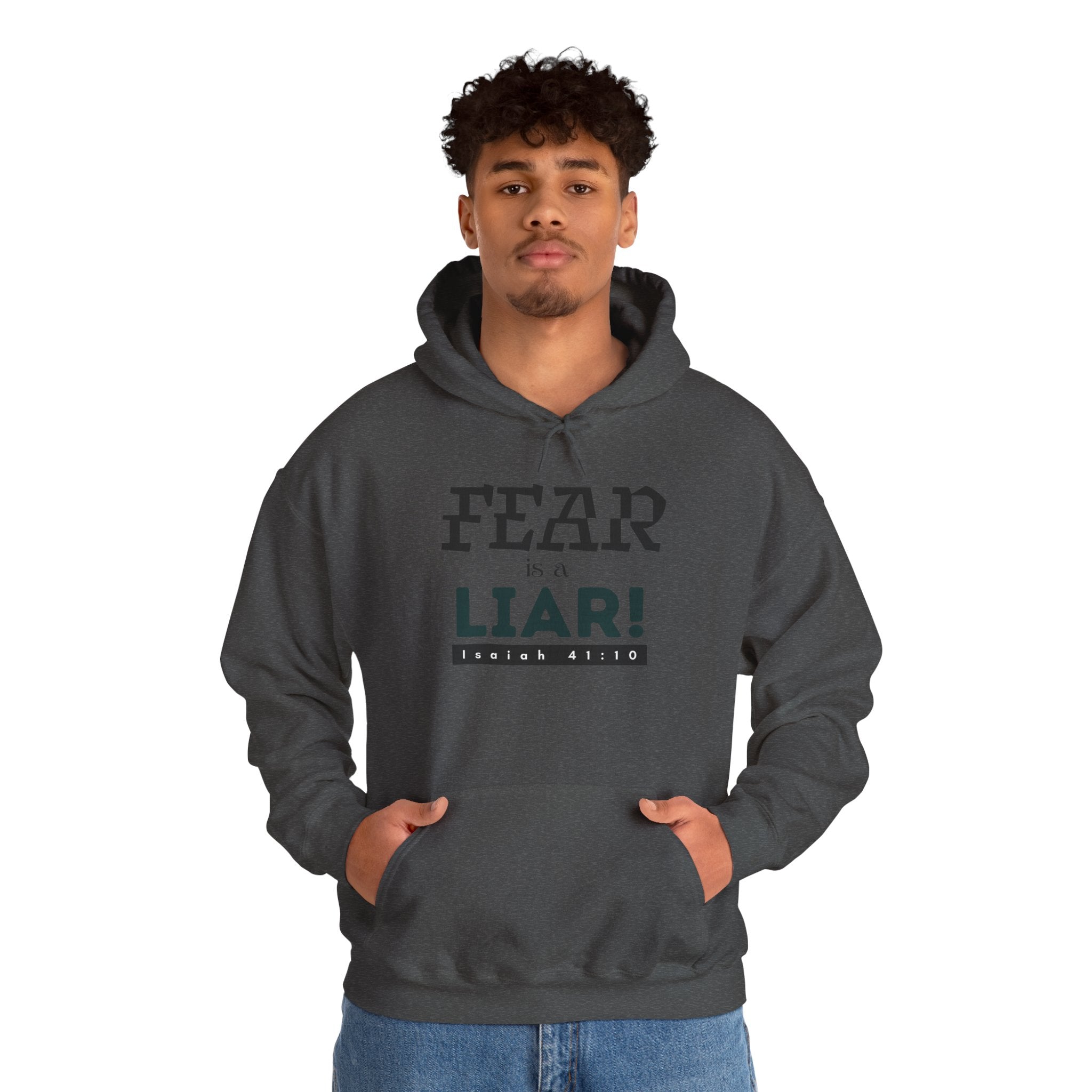 Fear Is a Liar Hoodie — Inspirational Christian Faith Sweatshirt