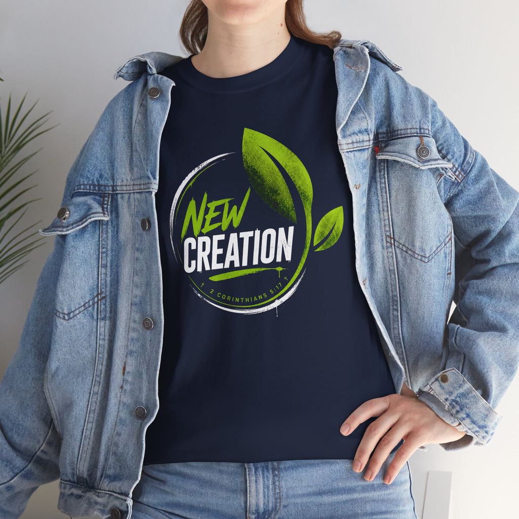 New Creation T-Shirt — Green Leaf Faith Tee