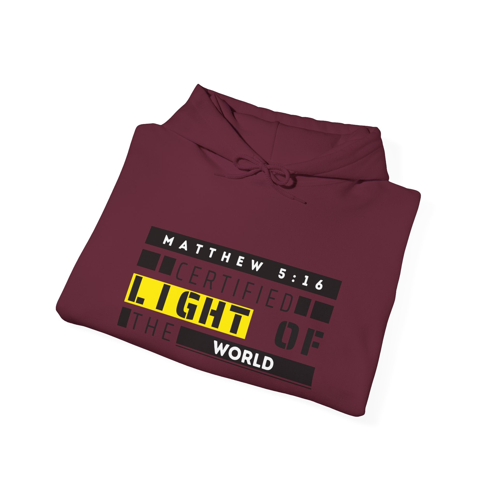 Hoodie - "Certified Light of the World" Christian Hoodie