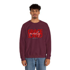 Crewneck Sweatshirt — "Grace Powered By God" Christian Faith Pullover (Ephesians 2:8)
