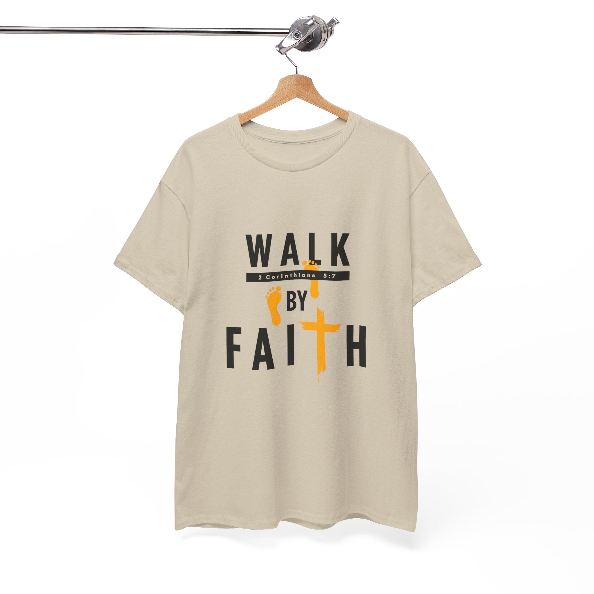 By Faith T-Shirt — Christian Walk By Faith Cross Tee