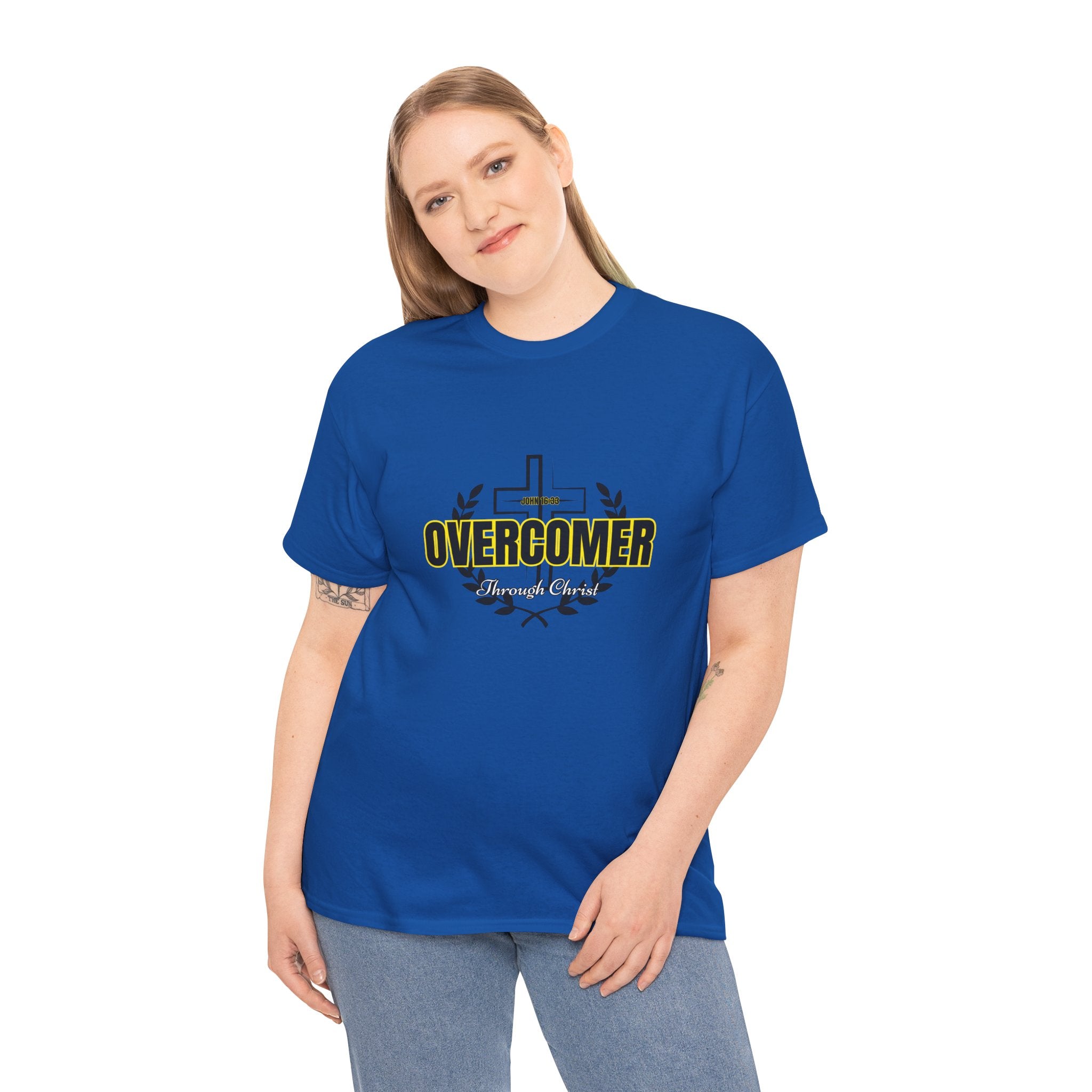 Overcomer Cross T-Shirt — Inspirational Christian Faith Tee