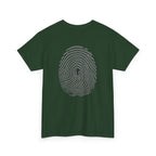 Fingerprint Graphic Tee — Minimalist Identity T‑Shirt