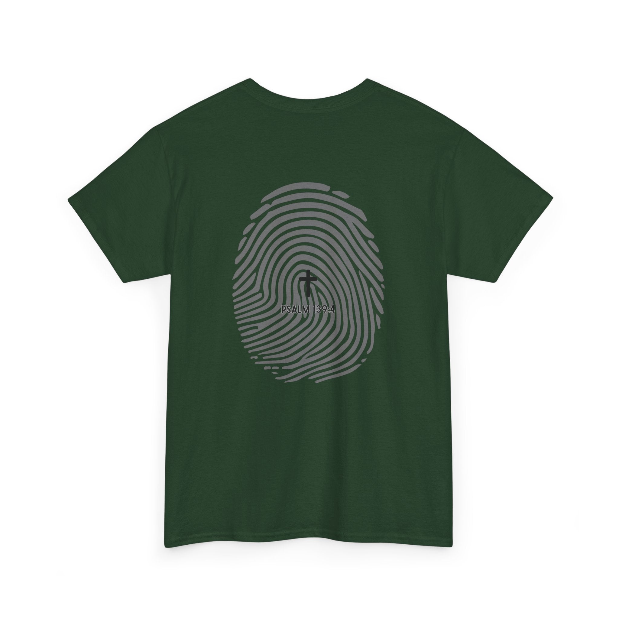Fingerprint Graphic Tee — Minimalist Identity T‑Shirt