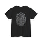 Fingerprint Graphic Tee — Minimalist Identity T‑Shirt