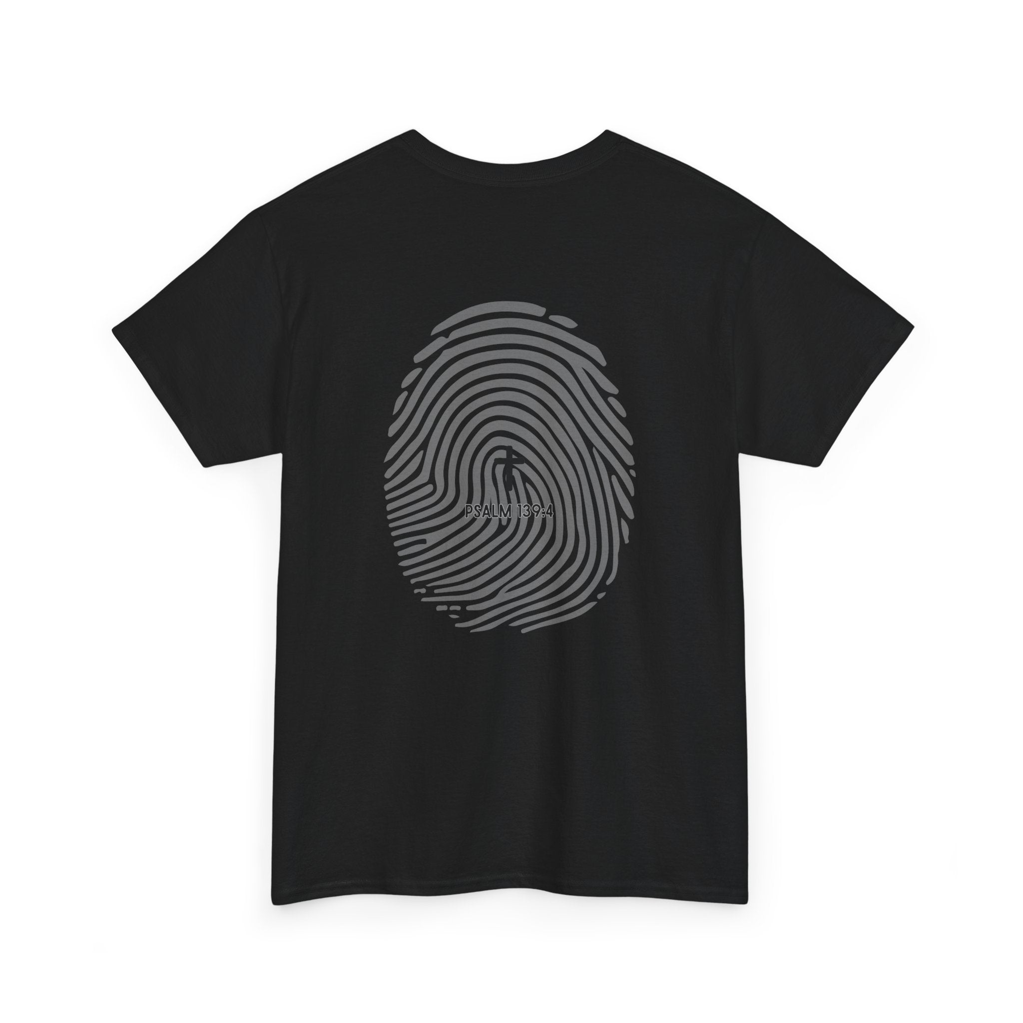 Fingerprint Graphic Tee — Minimalist Identity T‑Shirt