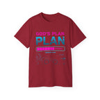 God’s Plan Graphic Tee – Retro Tape Design (Romans 8:28)