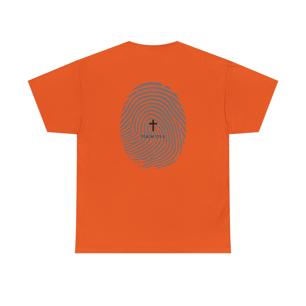 Fingerprint Graphic Tee — Minimalist Identity T‑Shirt