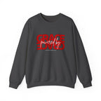 Crewneck Sweatshirt — "Grace Powered By God" Christian Faith Pullover (Ephesians 2:8)