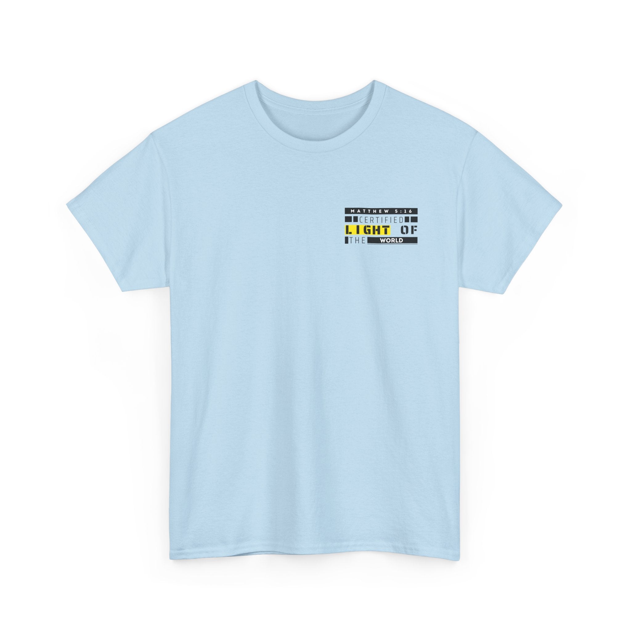 Minimalist "Light of My Life" Tee — Small Chest Script Graphic